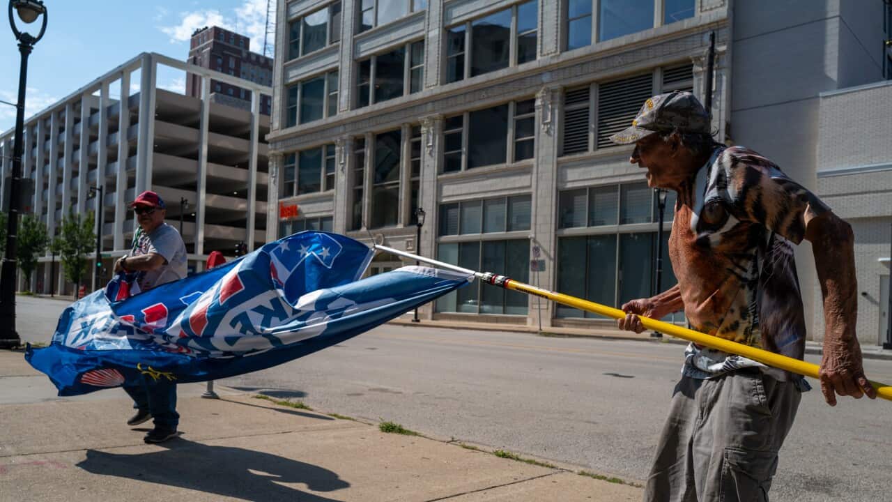 A prayer vigil for former president Donald Trump in Milwaukee, Wisconsin July 14 - Getty Images.