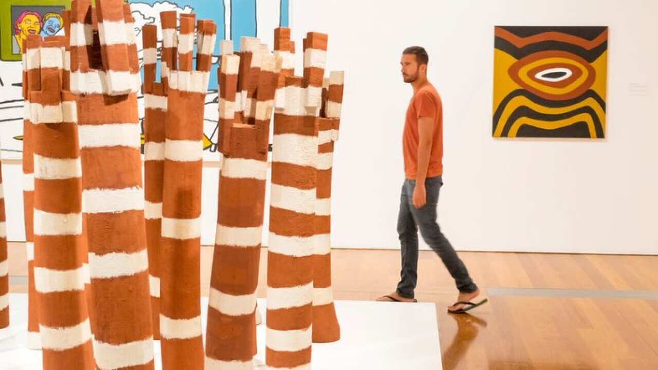 An Aboriginal art gallery in Brisbane.