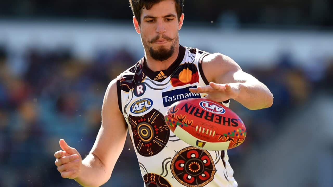 Hawks player Ben Stratton