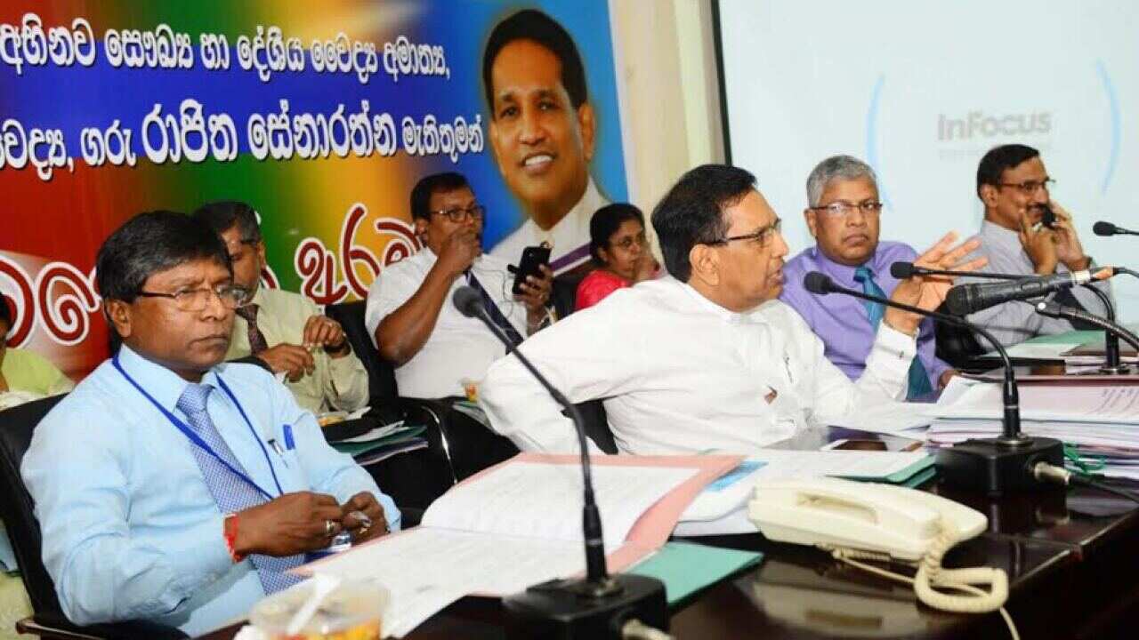 press conference held at the Health Ministry.