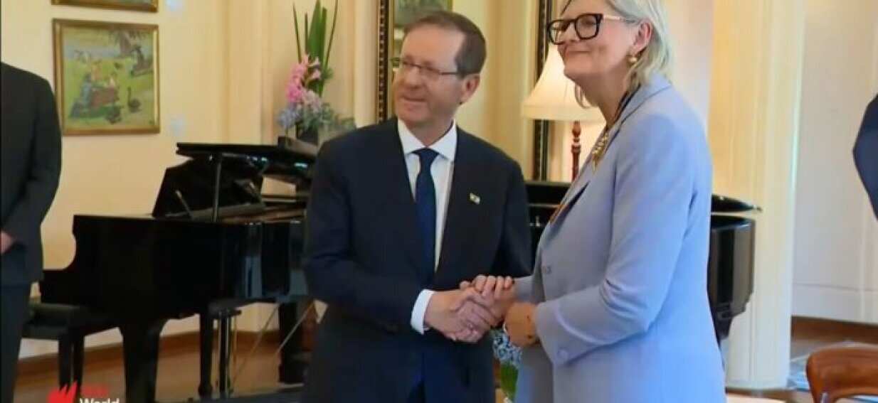 Israel President Herzog meets ceremony and condemnation in Canberra