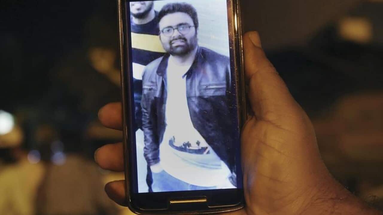 A mobile phone picture of Syed Areeb Ahmed who died in the NZ attacks.