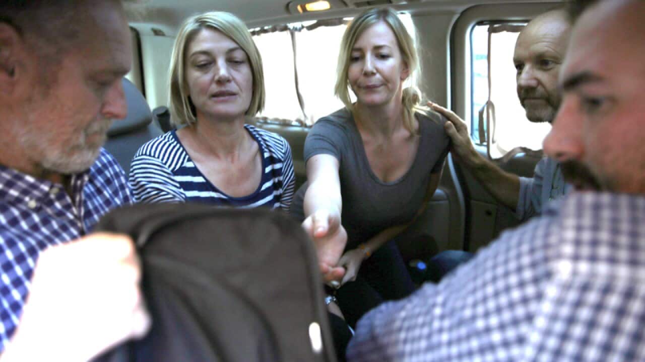 Australian TV journalist Tara Brown and Sally Faulkner