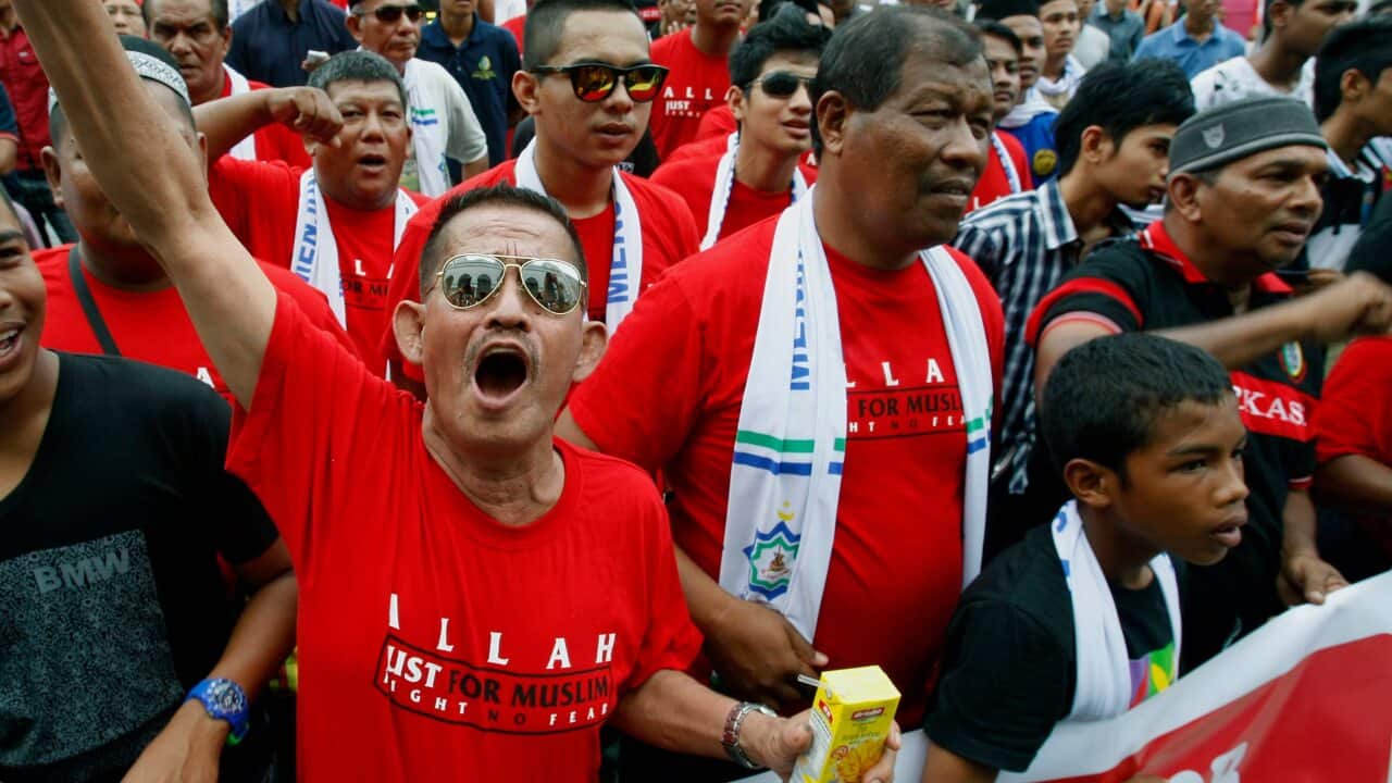 Malaysian Muslims protest against the use of the word 'Allah' by Christians - AAP-1.jpg
