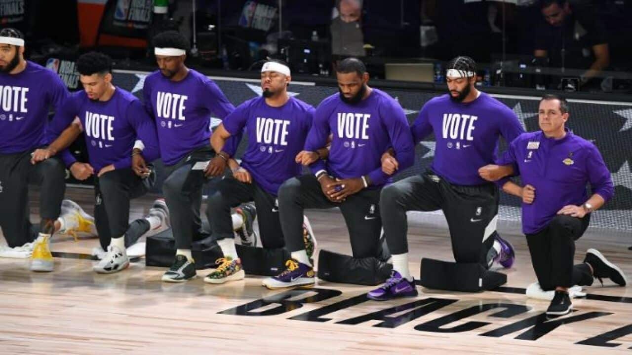 NBA players support BLM and voting