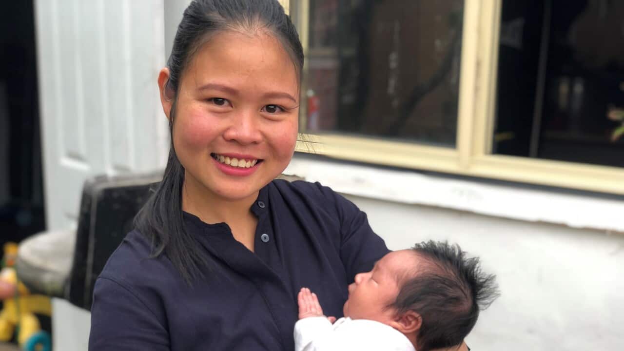 Thanh Binh and baby Joe (Abby Dinham-SBS)