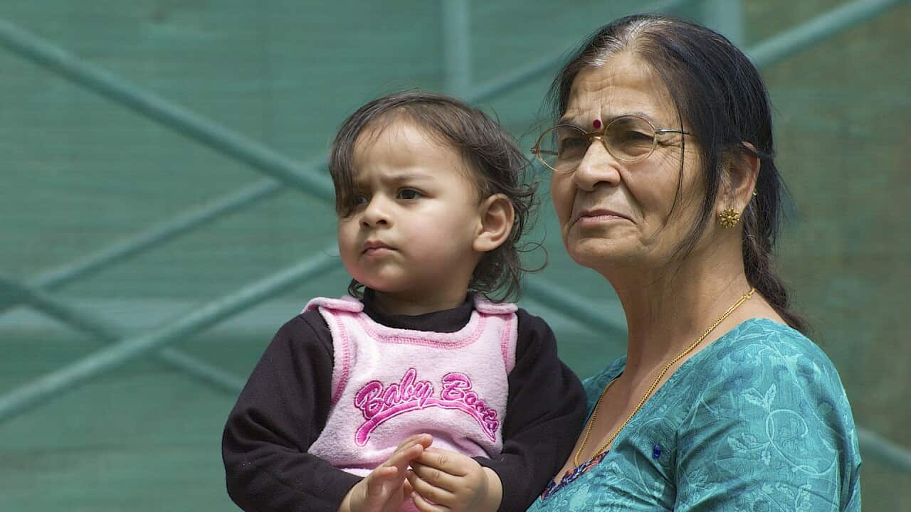 Grandmother with grandson