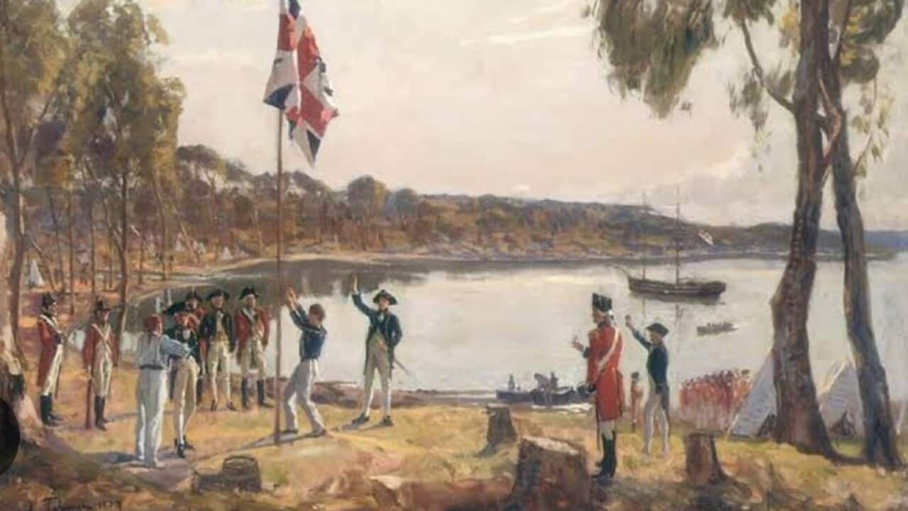 The First Fleet arrives at Sydney Cove.jpg