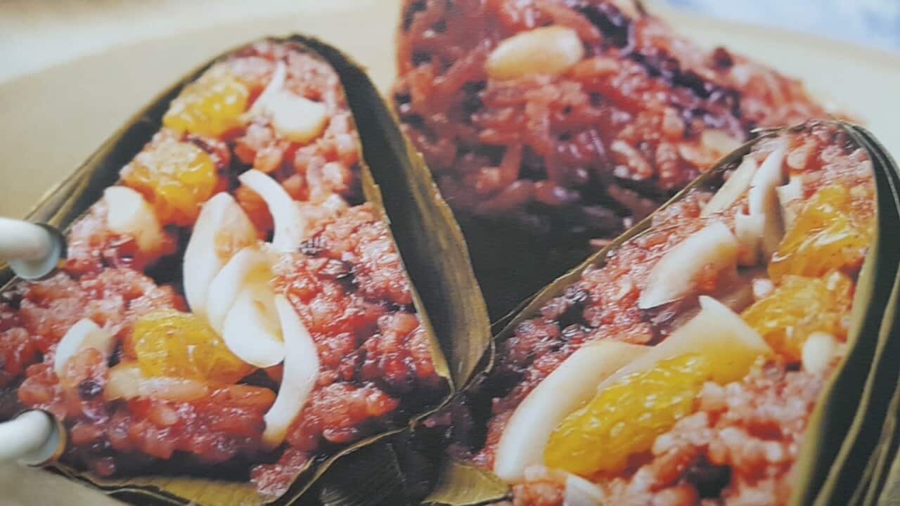 Vegetarian 8 treasure beans sticky rice dumplings