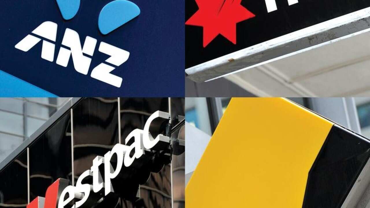 Composite image of the logos of the big four banks.