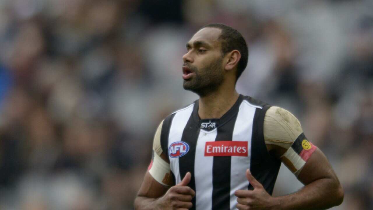 Travis Varcoe of the Magpies