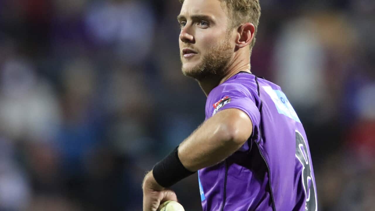 Stuart Broad of the Hurricanes