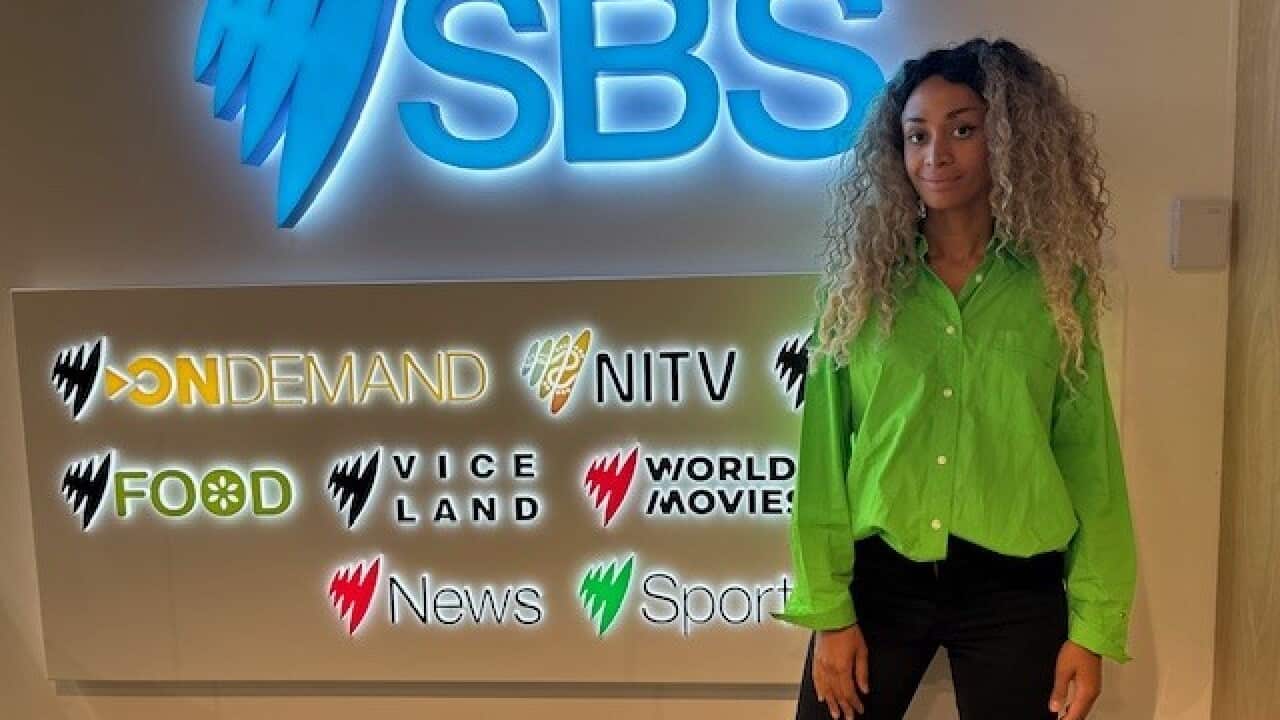 Rosangela Fasano negli studi di SBS, Melbourne