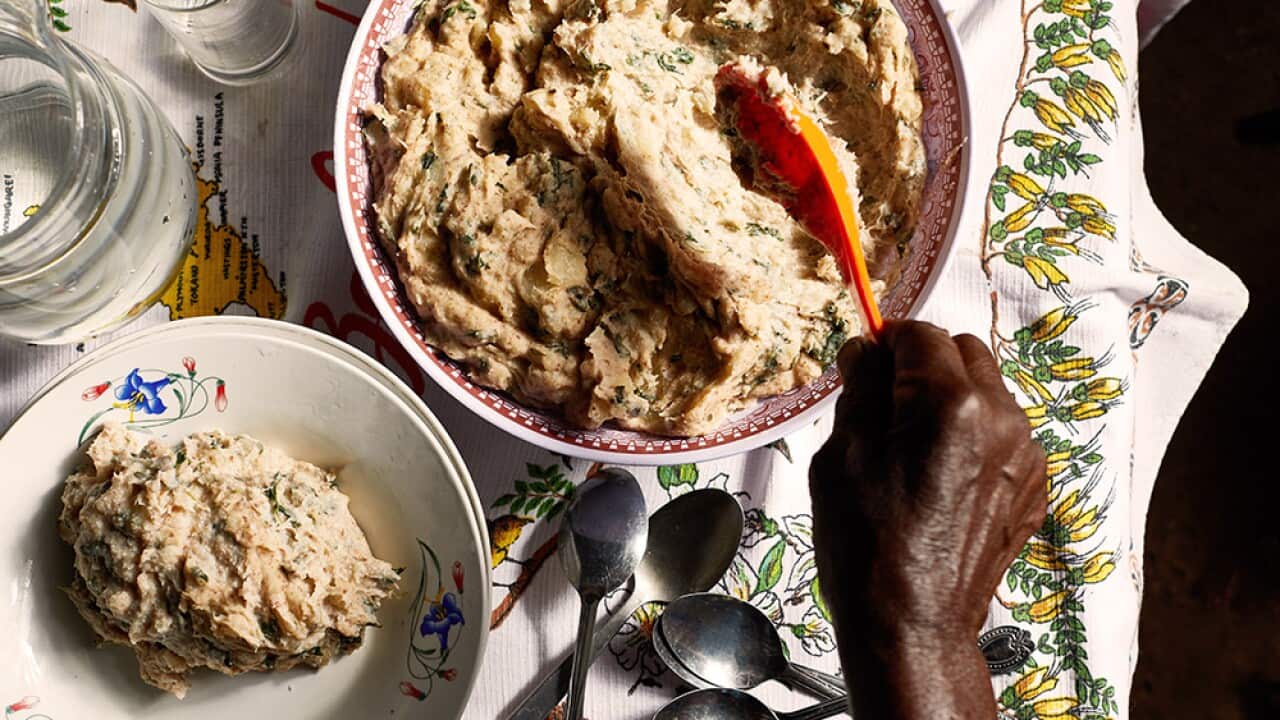 Cassava with balsam apple (xiguinha de cacana)