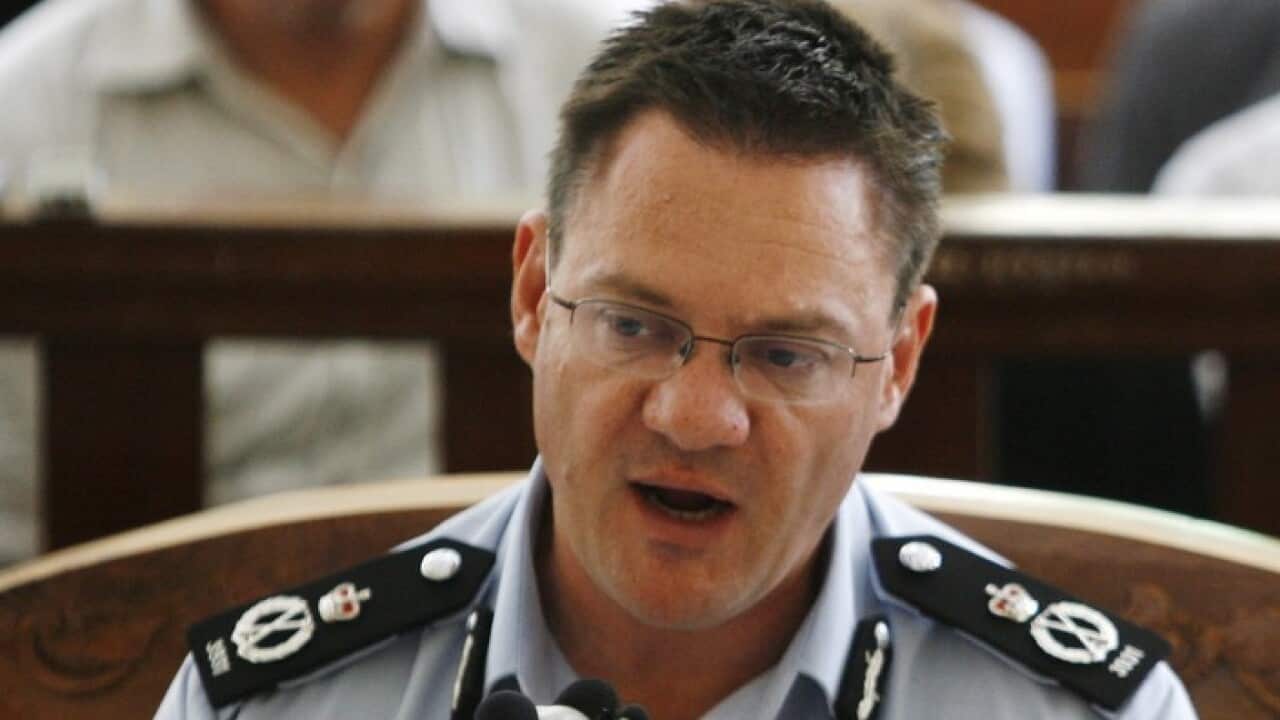 AFP Deputy Commissioner Michael Phelan testifies at the final appeal of then Bali Nine death row inmate Scott Rush in 2010.