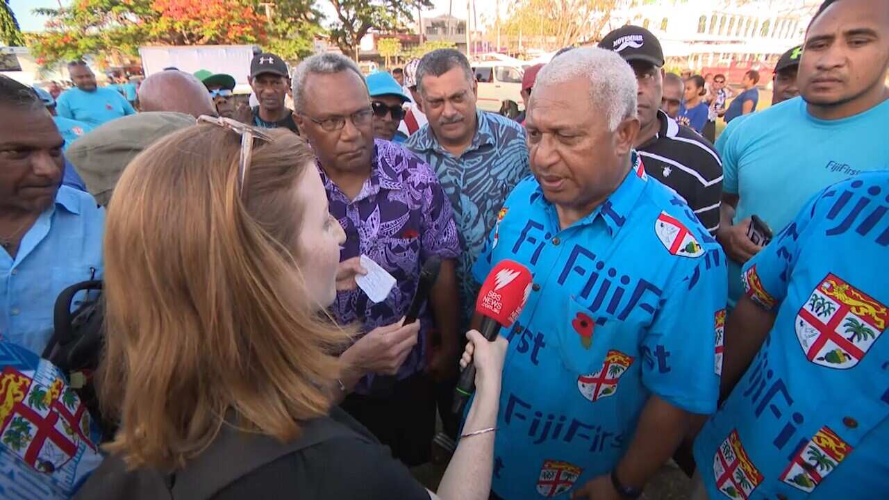 SBS journalist Hannah Sinclair speaks to Fiji Prime Minister Frank Bainimarama.