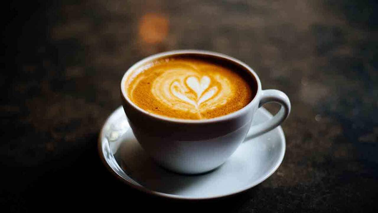 Cup of coffee with late art