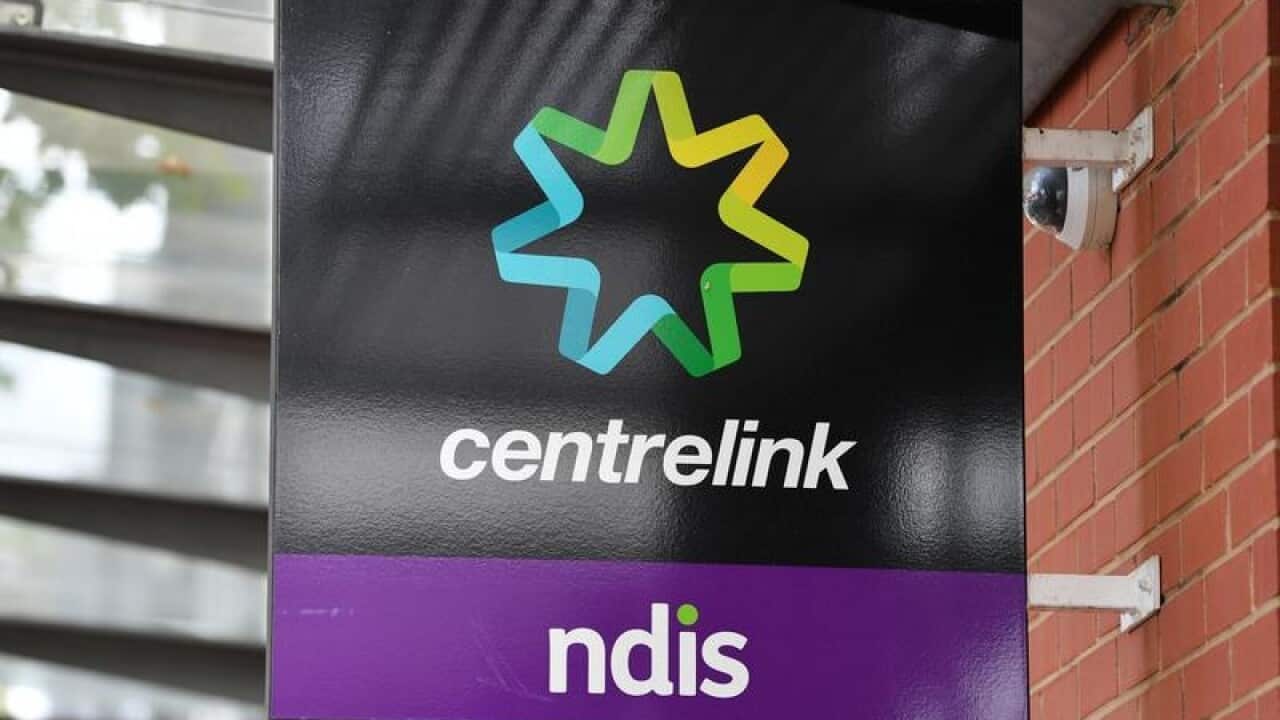 Centrelink sign.