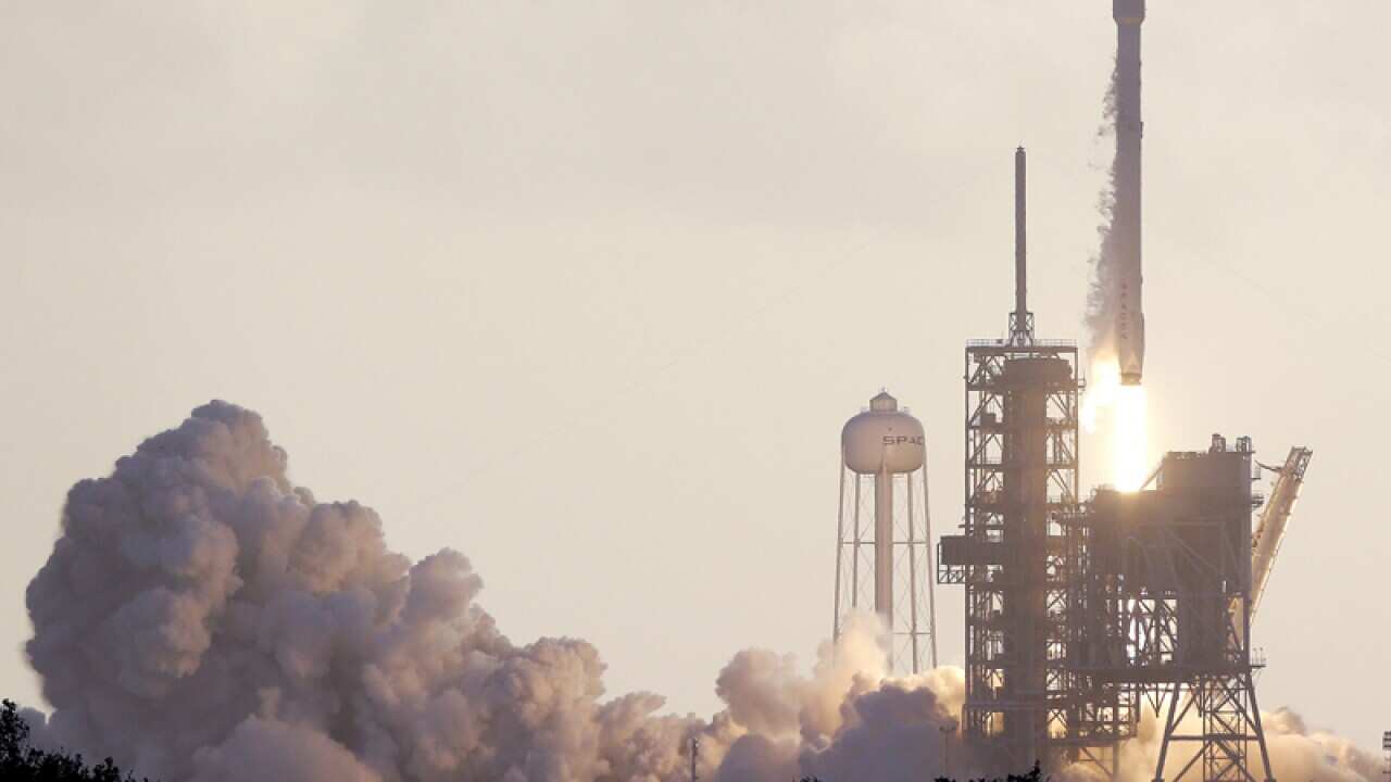 A Falcon 9 SpaceX rocket