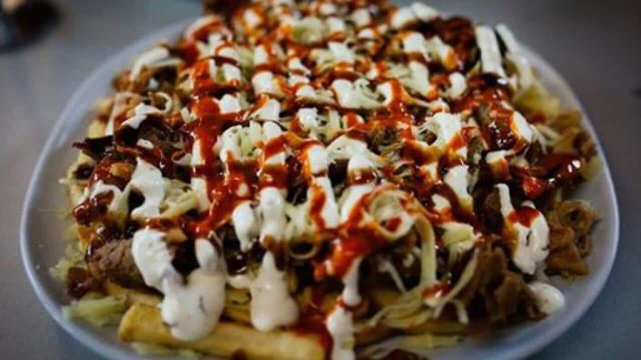 A Halal Snack Pack at King Kebab House in Campbelltown, Sydney.