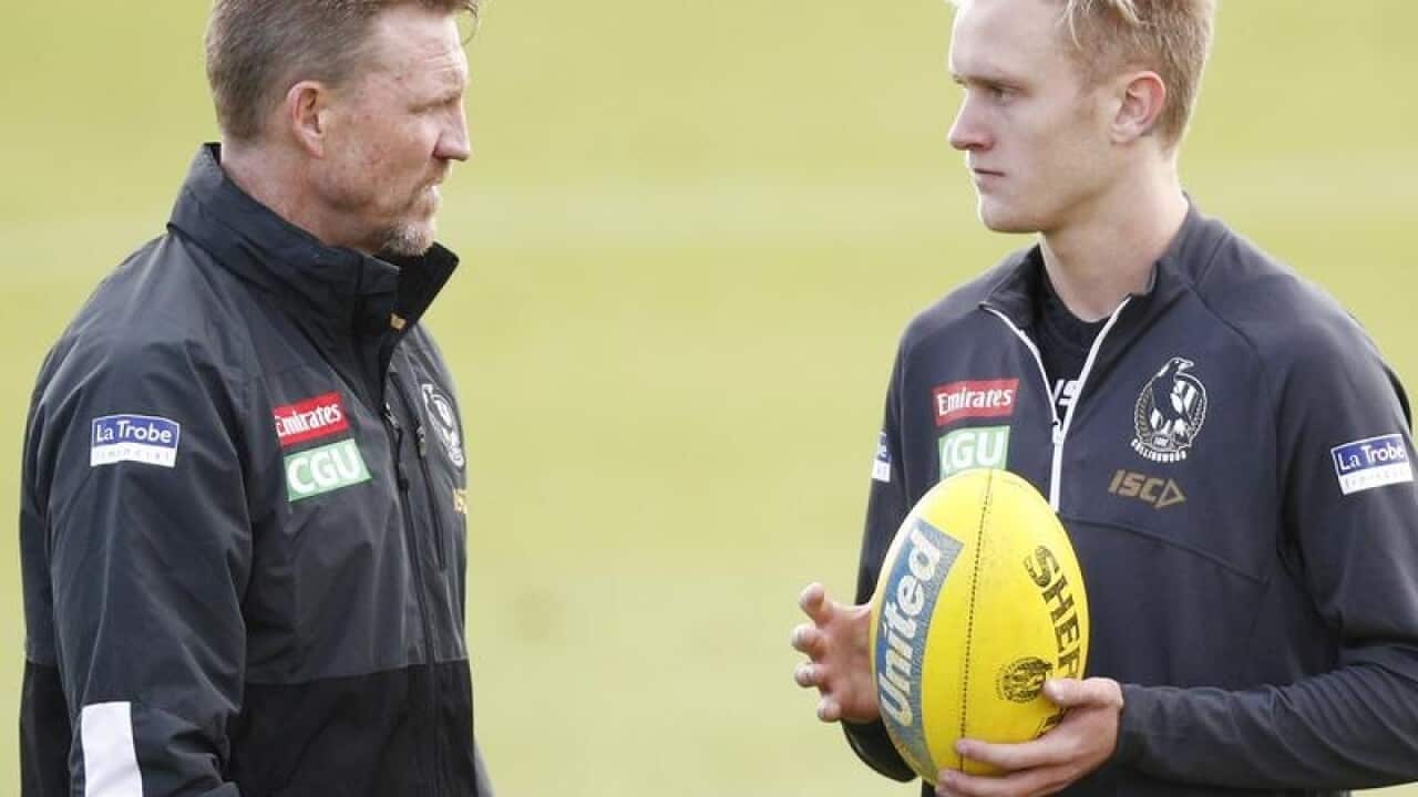AFL MAGPIES TRAINING BUCKLEY STEPHENSON