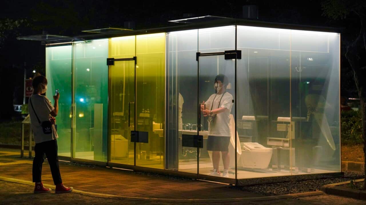 یک توالت عمومی در توکیو