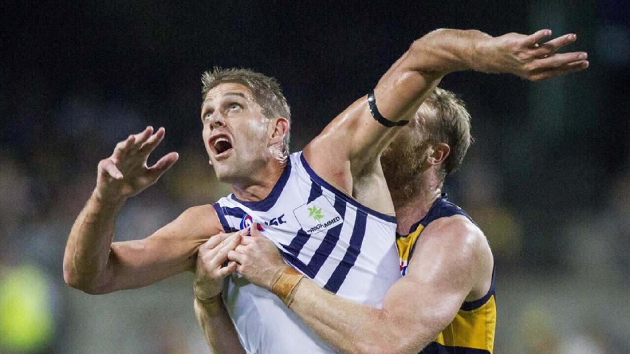 Fremantle ruckman Aaron Sandilands