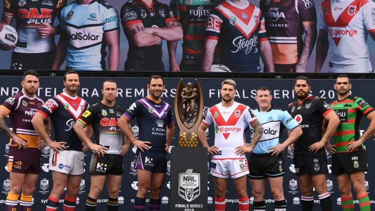 The eight captains from the NRL finalists