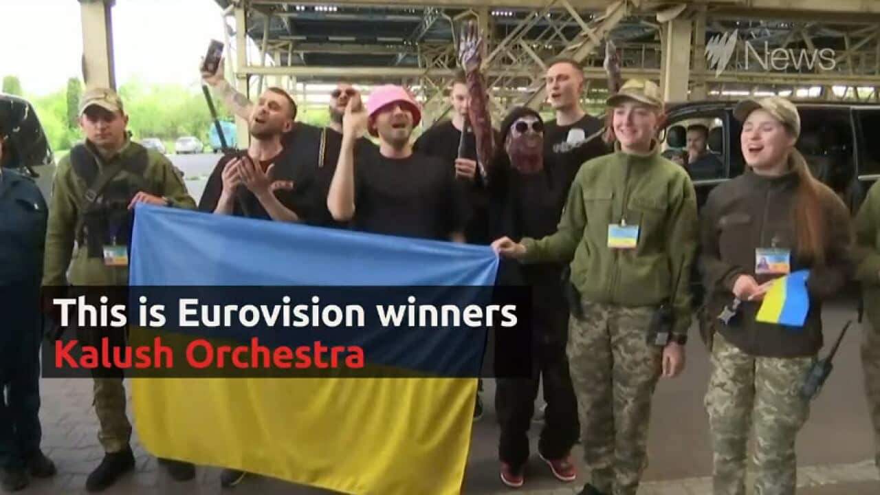Eurovision winners perform impromptu concert for Ukrainian army