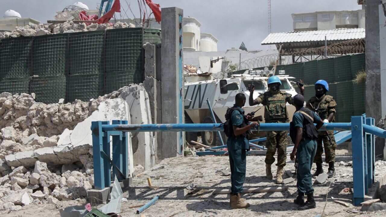 the scene of a car bomb attack