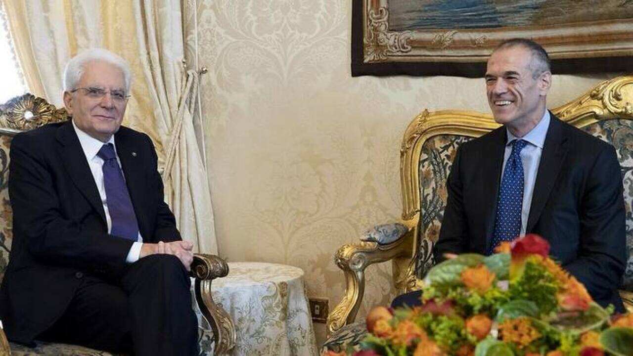 Sergio Mattarella and Carlo Cottarelli