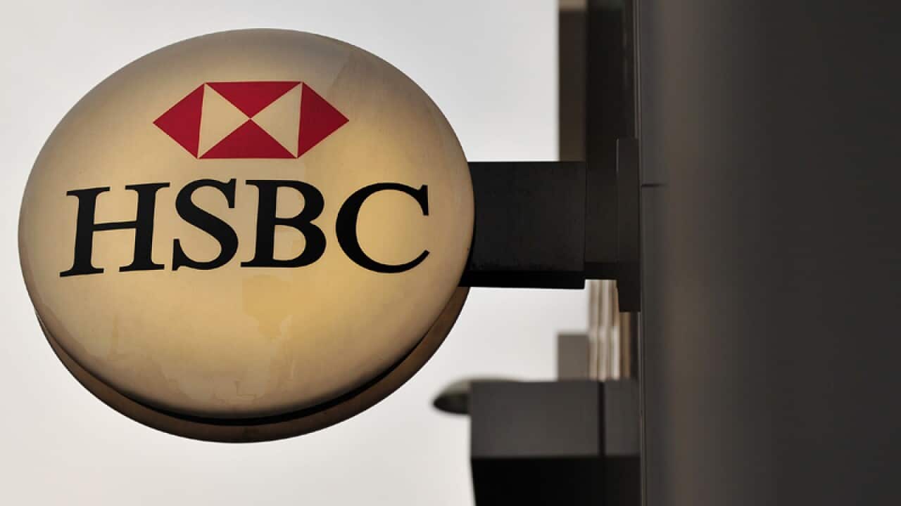 The logo of HSBC