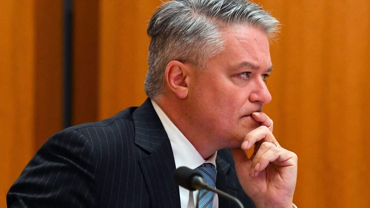 Minister for Finance Mathias Cormann at his final Senate Estimates hearing in Canberra