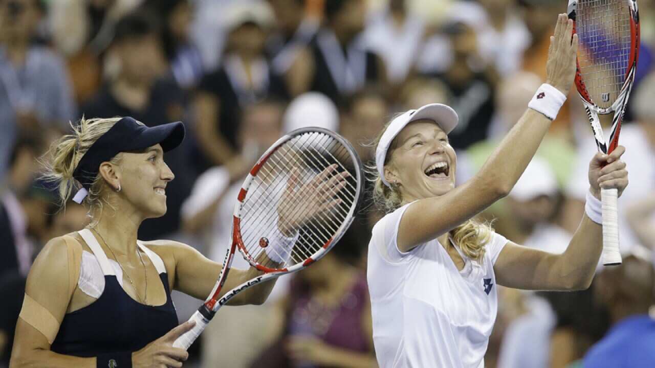 Elena Vesnina and Ekaterina Makarova of Russia