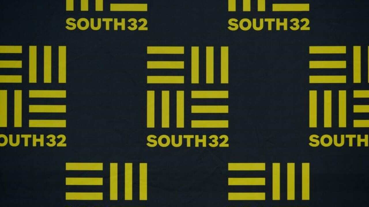 The South32 logo in Melbourne