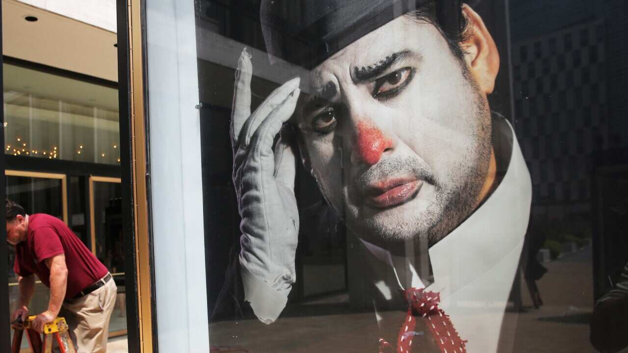 A production poster at the Metropolitan Opera at Lincoln Center in New York City.