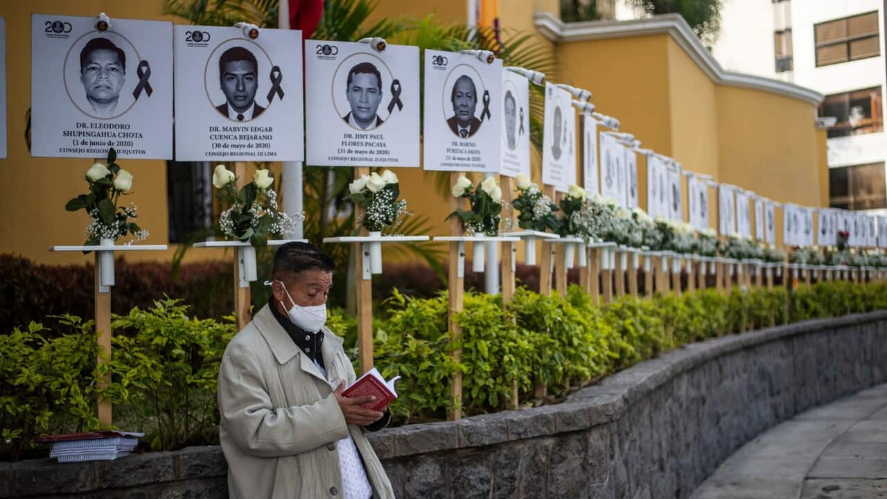 Images of 125 doctors who have died during the COVID-19 pandemic in Peru