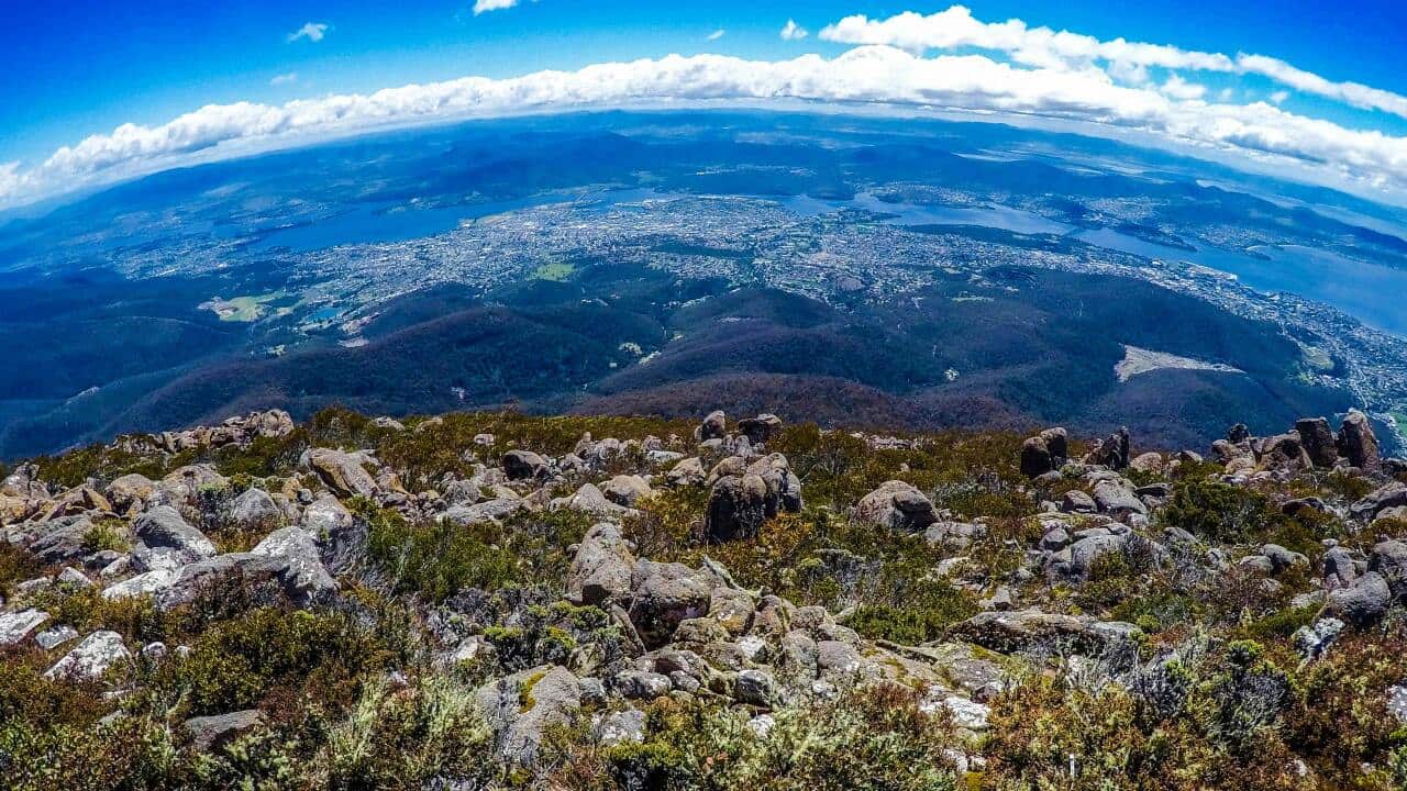 A view from Wellington Park, Tasmania.