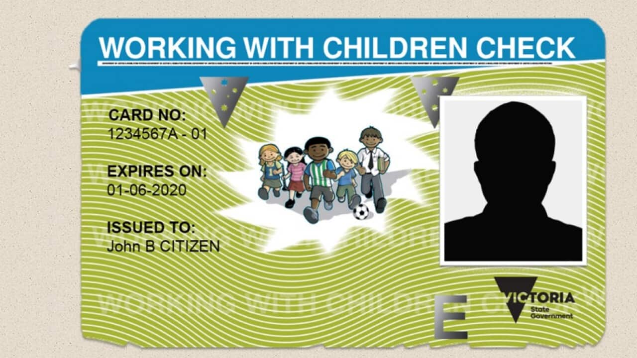 Sample working with Children Card