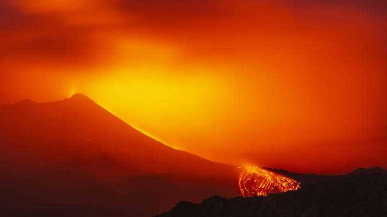 There's a volcano slumbering beneath the Victorian capital of Melbourne. But what does it mean for residents? Pictured is Italy's Mount Etna/