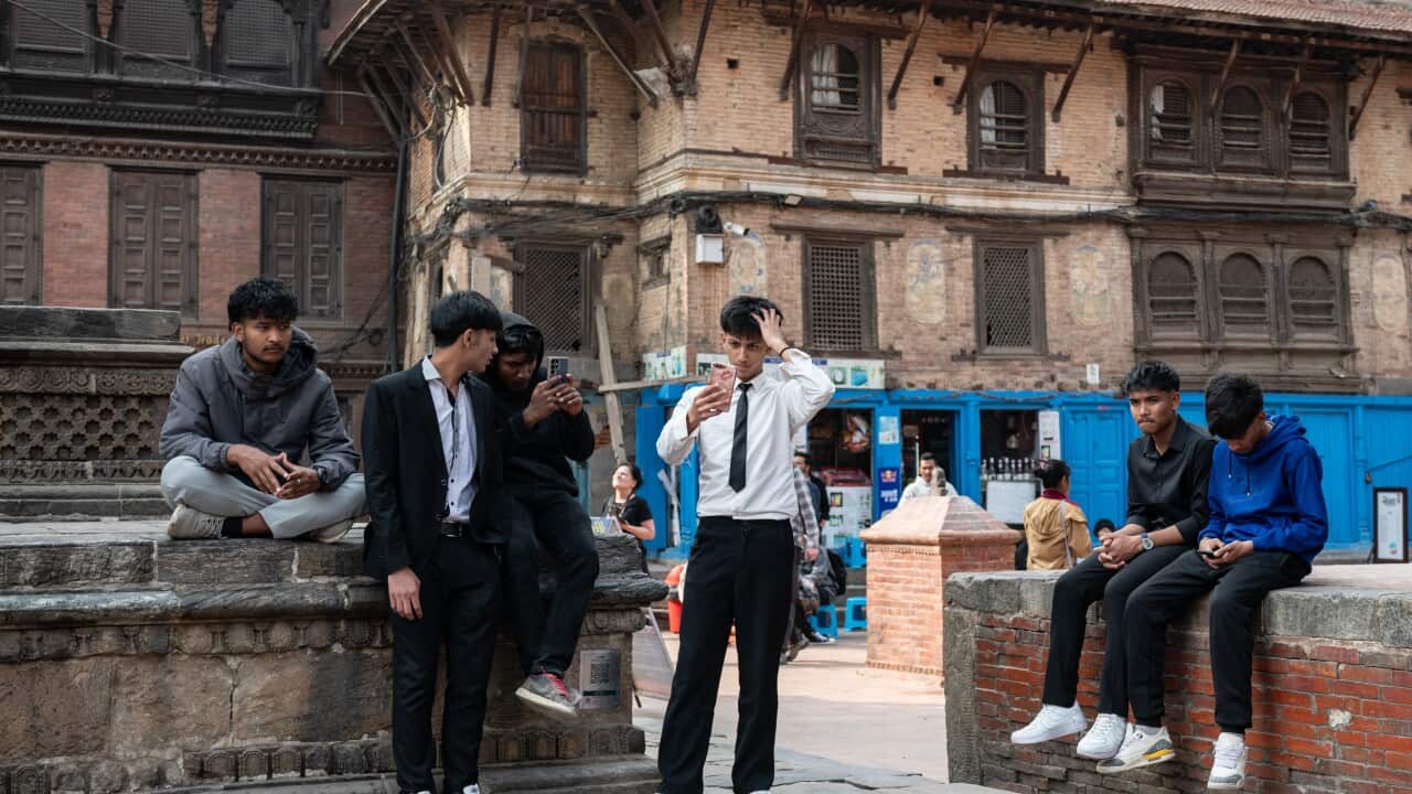 A representative image of Nepali youth, photographed at Patan Durbar Square, Nepal.