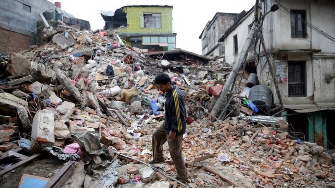 Damaged buildings after a massive earthquake, in Kathmandu, Nepal EPA/NARENDRA SHRESTHA
