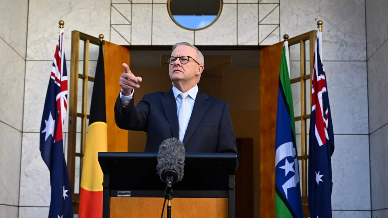Prime Minister Anthony Albanese speaks to the media about the Cabinet (AAP)