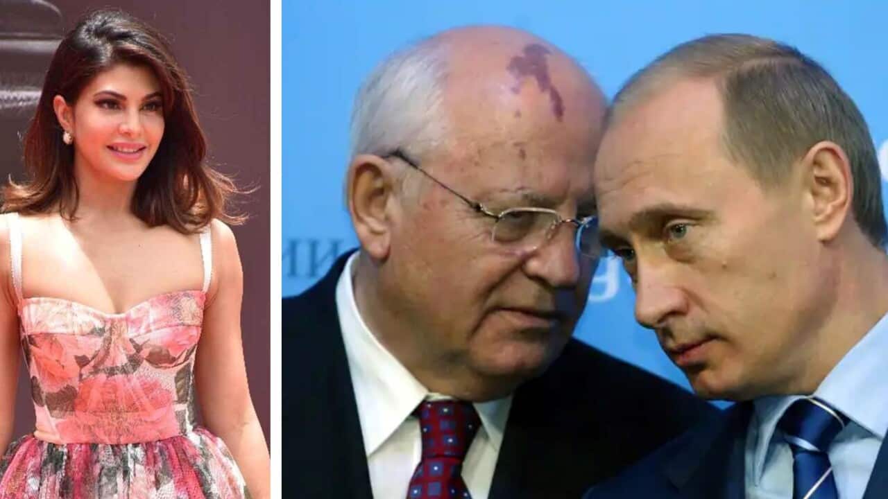 Jaquline Fernandez_ Mikhail Gorbachev and Valadmir Putin