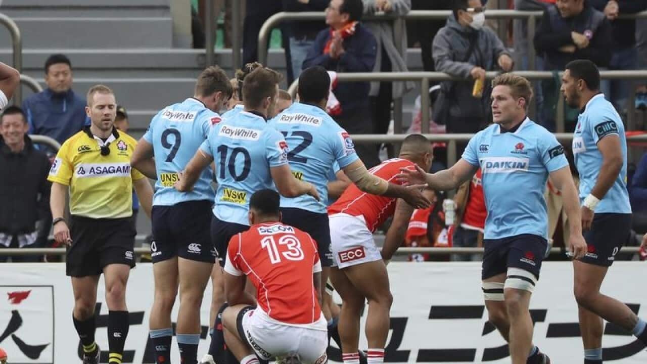 Players of Australia's Waratahs.