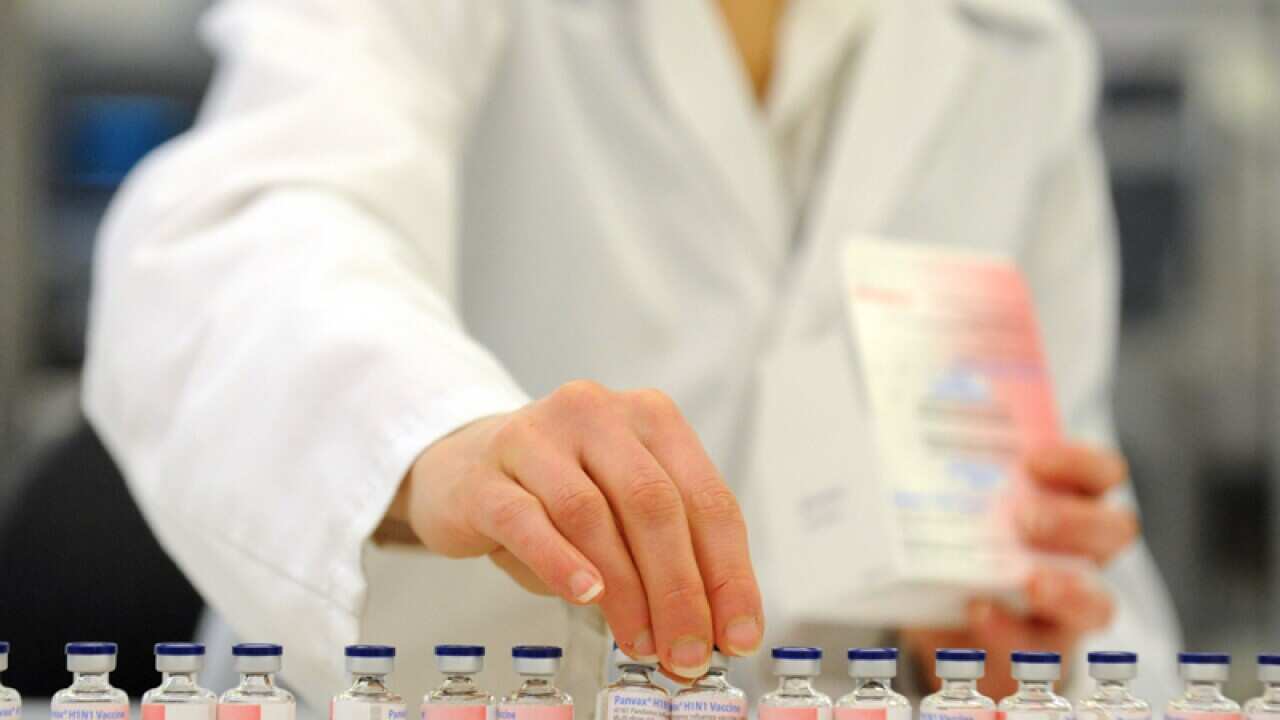 The H1N1 vaccine at CSL Ltd's factory, Melbourne