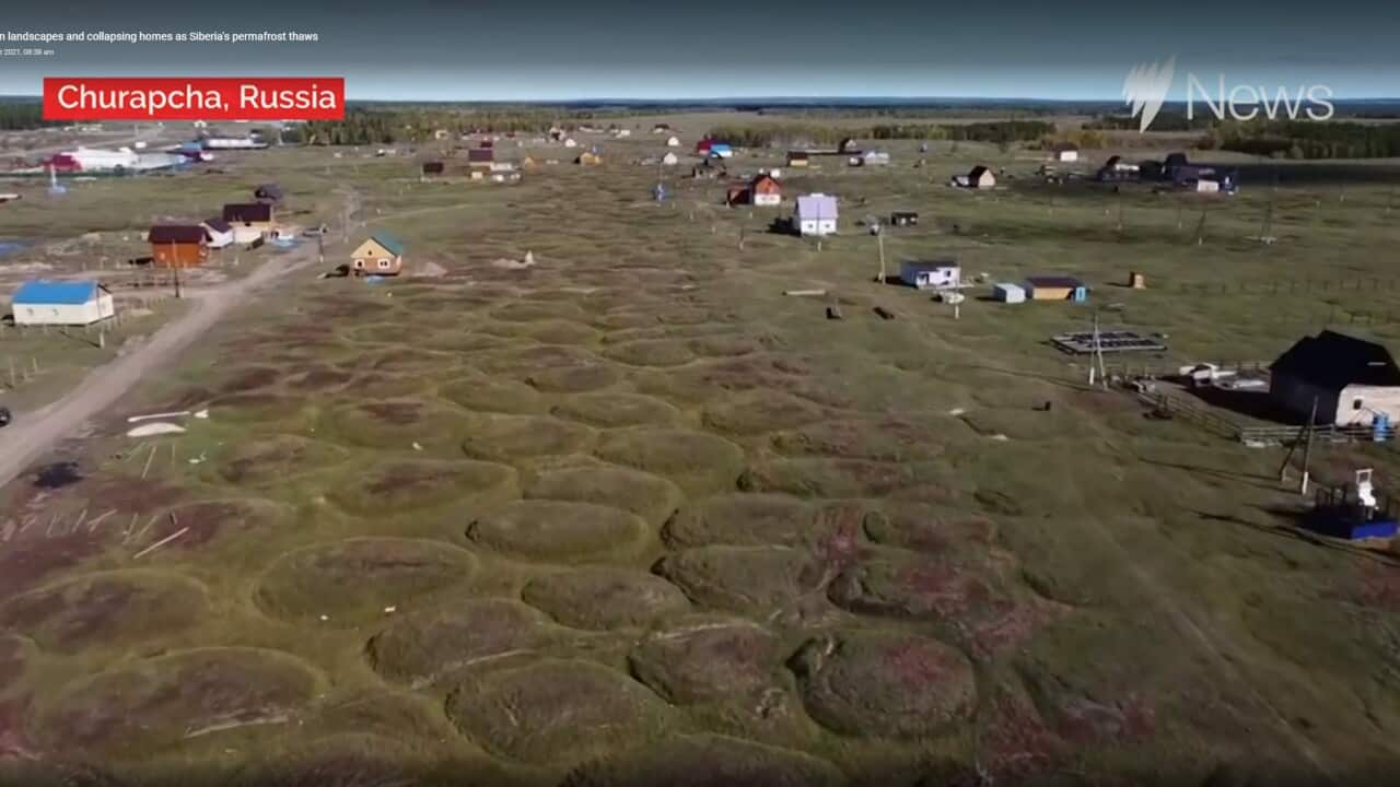 Alien landscapes and collapsing homes as Siberia's permafrost thaws