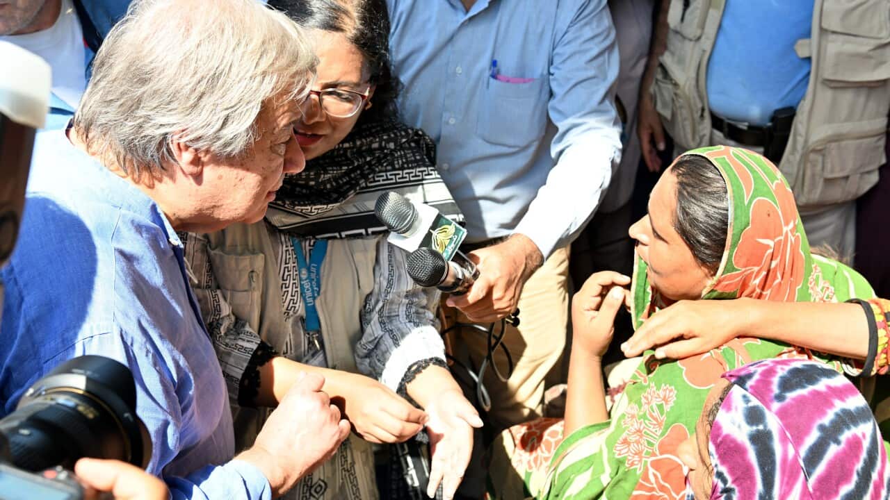 PAKISTAN UN SECRETARY GENERAL FLOODED AREA