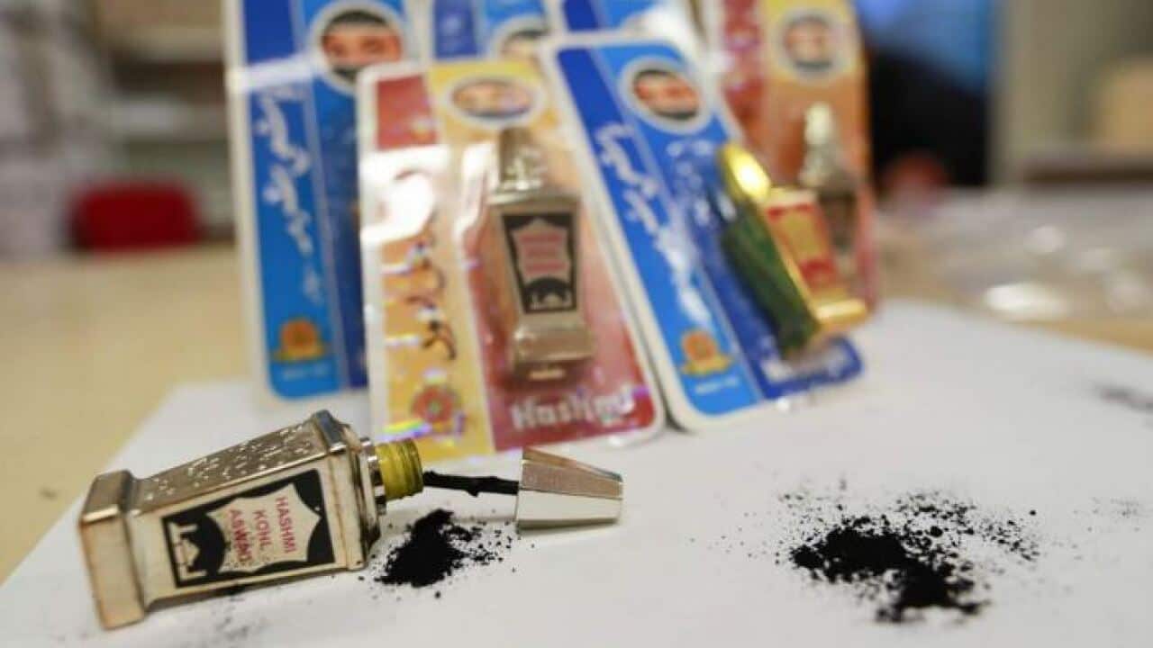 A bottle of Hashmi Khol Aswad eyeliner