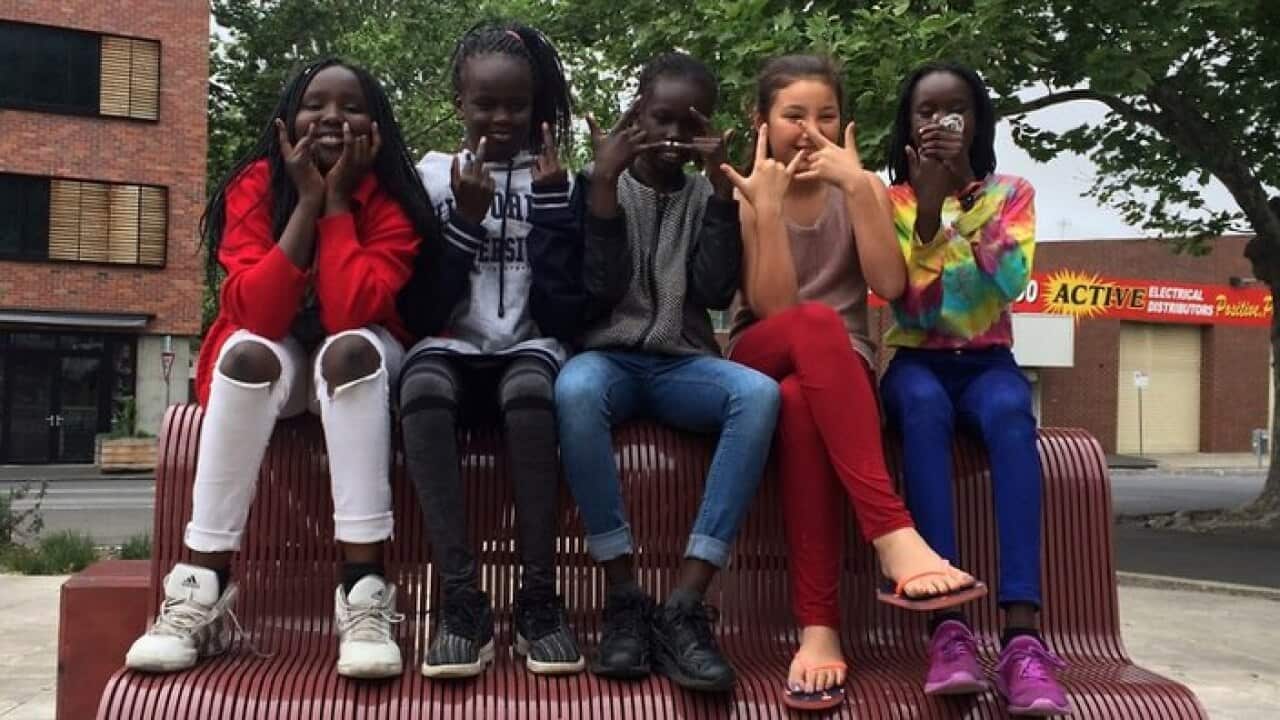 Girl Zone (L-R Achol, Atong, Nyawech, Zoe and Akuech) is playing Dark Mofo this weekend